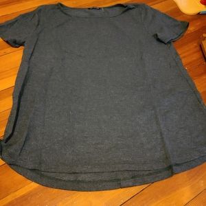 Medium pink clover green shirt w button details